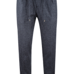 Pantalone con coulisse in jersey di lana grigio