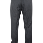 Pantalone con coulisse in lana grigio microfantasia retro
