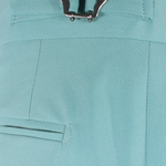 Pantalone con fibbie laterali in jersey verde acqua fibbia