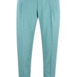 Pantalone con fibbie laterali in jersey verde acqua
