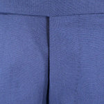 Pantalone con pince in tela di lana blu patta