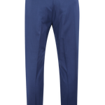Pantalone con pince in tela di lana blu retro