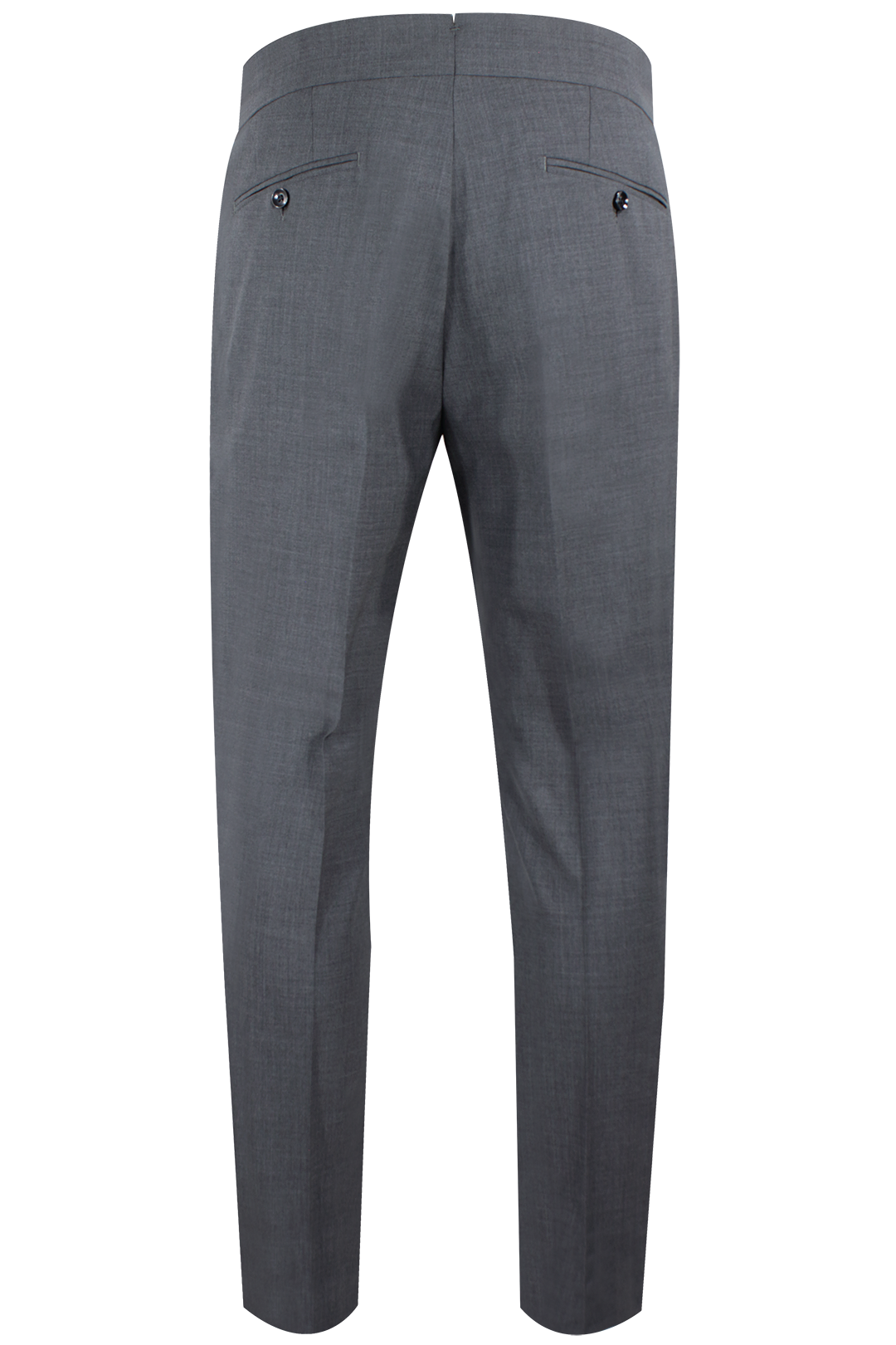 Pantalone con pince in tela di lana grigio retro