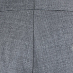 Pantalone con pince in tela di lana grigio tessuto