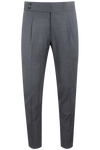 Pantalone con pince in tela di lana grigio