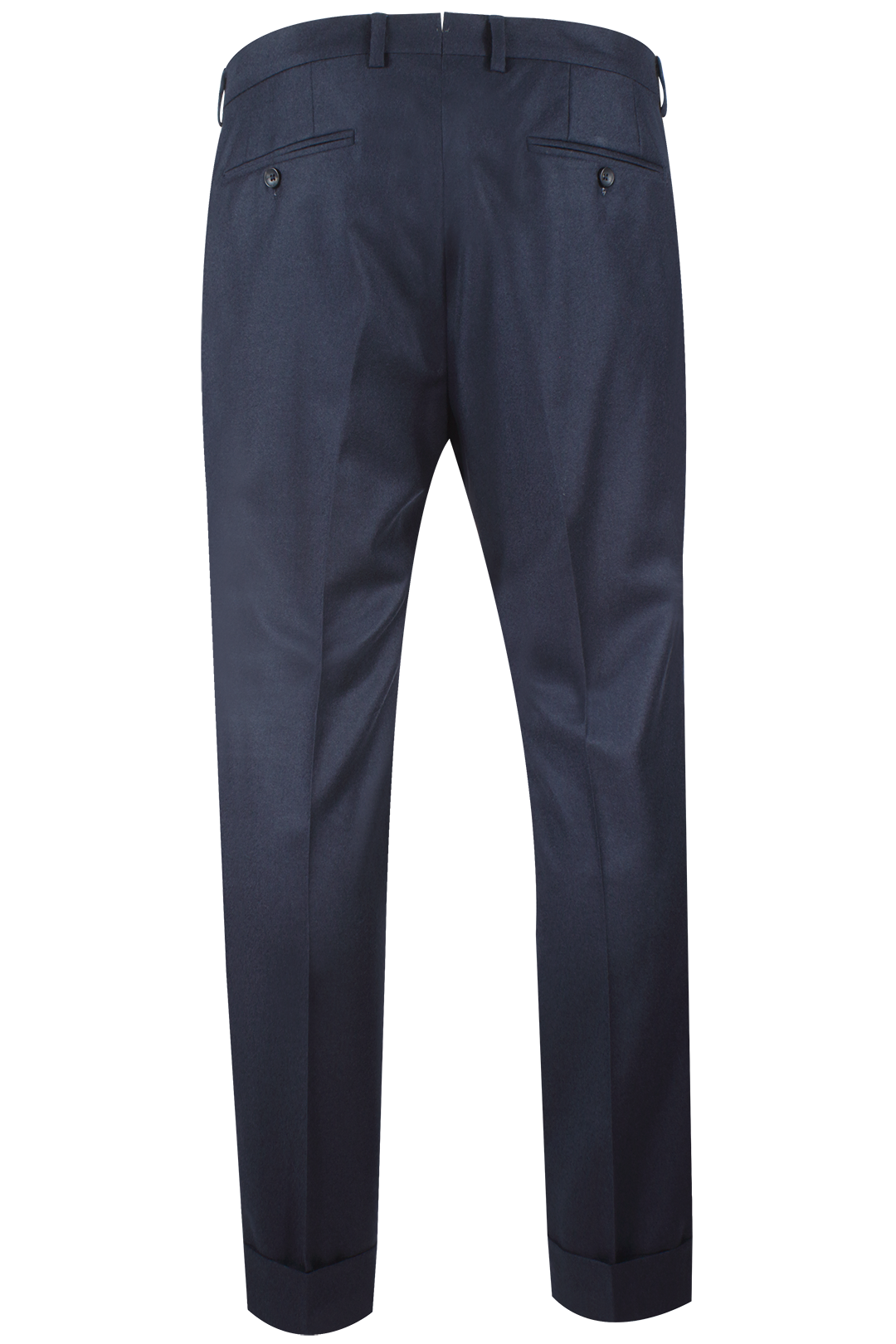 Pantalone in flanella di lana blu retro