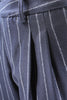 Load image into Gallery viewer, Pantalone con due pinces e cinturino in lana blu gessata pinces