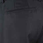 Pantalone con pince in lana nera taschino