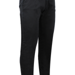 Pantalone in cotone tinto in capo nero lato