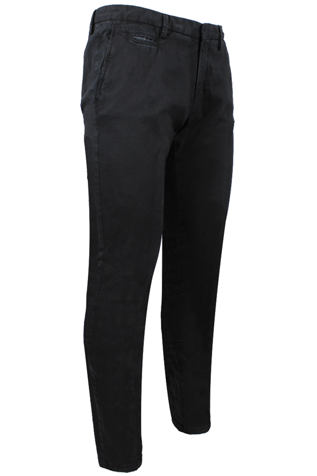 Pantalone in cotone tinto in capo nero lato