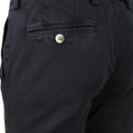 Pantalone in cotone tinto in capo nero tasca