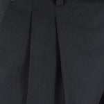 Pantalone con fibbie laterali in jersey nero pince