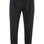 Pantalone con fibbie laterali in jersey nero