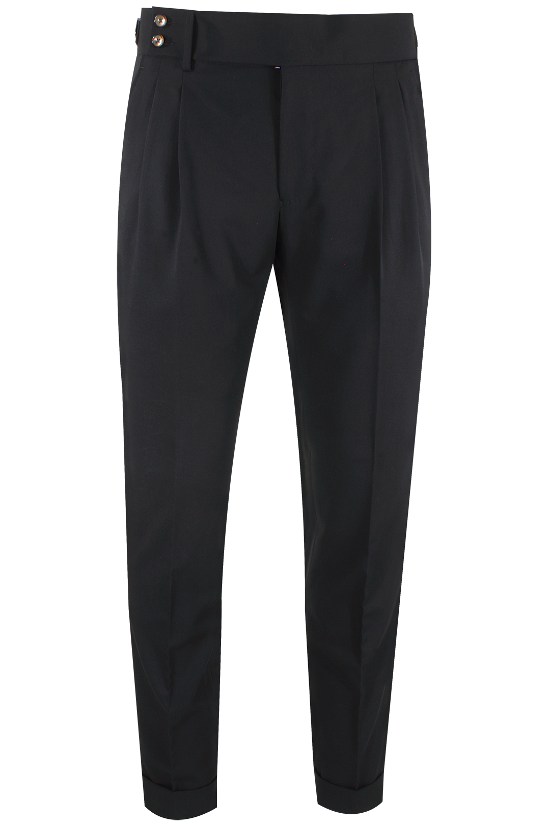 Pantalone con fibbie laterali in jersey nero