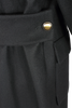 Load image into Gallery viewer, Cappotto doppiopetto con ecopelliccia in lana nera martingala