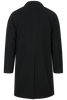 Cappotto in pura lana nera retro