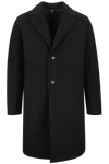 Cappotto in pura lana nera