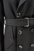 Load image into Gallery viewer, cappotto trench doppiopetto in lana nera cinta