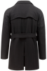 Load image into Gallery viewer, cappotto trench doppiopetto in lana nera retro