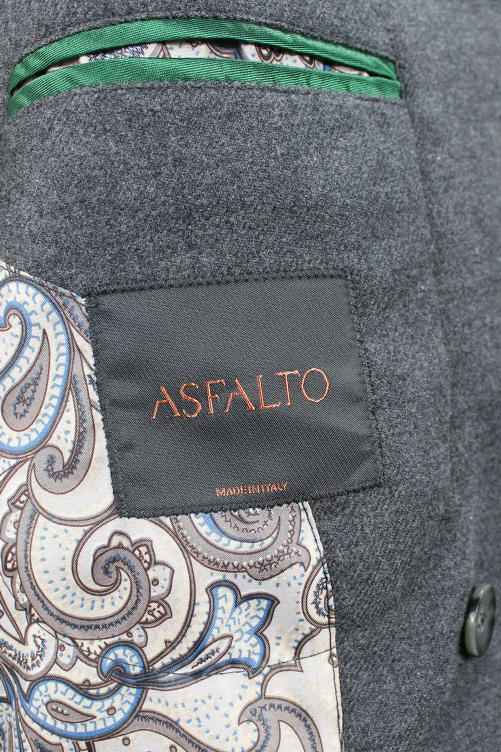 Giacca doppiopetto in cotone grigio antracite brand