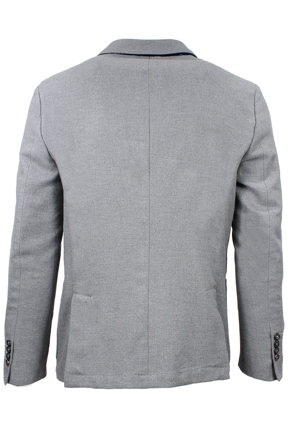 Giacca doppiopetto in cotone grigio chiaro retro