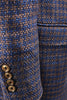 Load image into Gallery viewer, Giacca in pura lana a quadri blu e moro manica