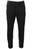 Pantalone con due pinces in jersey nero