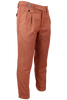Pantalone con due pinces in lana coccio lato