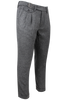 Load image into Gallery viewer, Pantalone con due pinces in lana puntinata grigio lato