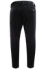 Pantalone con due pinces in velluto liscio nero retro