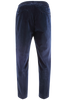 Load image into Gallery viewer, Pantalone con elastico in vita in velluto liscio blu retro