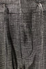 Pantalone con pince e coulisse in jersey a quadri grigio coulisse