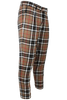 Load image into Gallery viewer, Pantalone una pince in lana tartan cammello lato