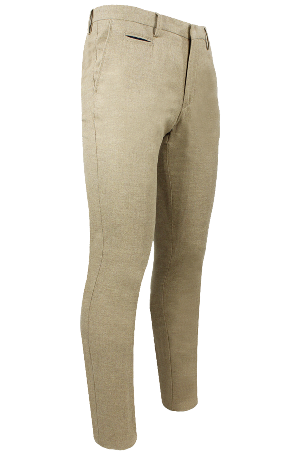 Pantalone in cotone beige lato