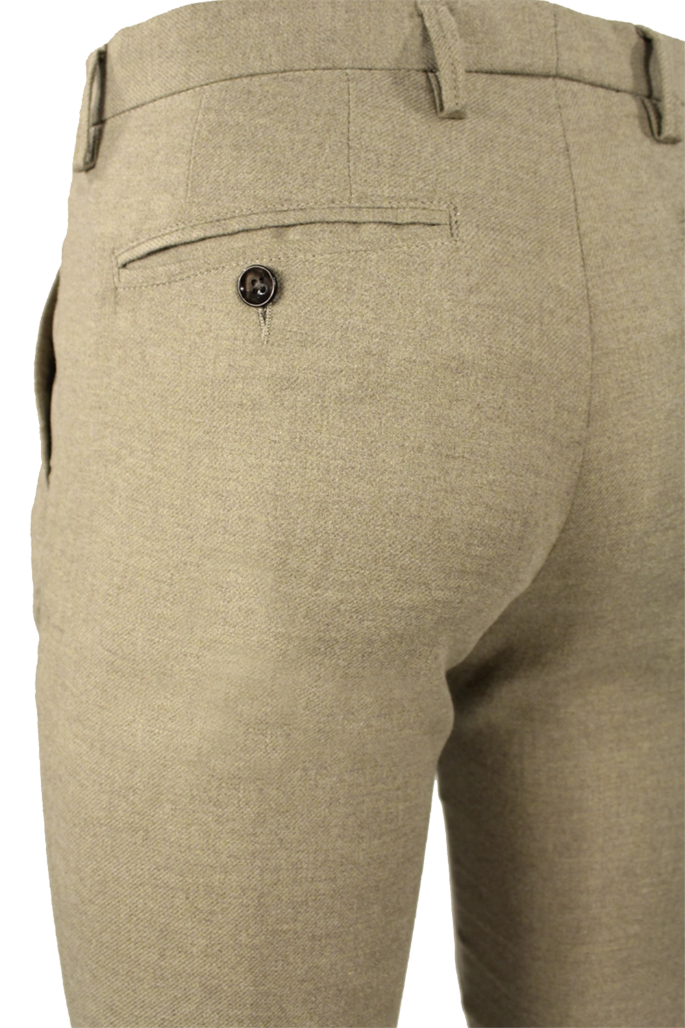 Pantalone in cotone beige tasca