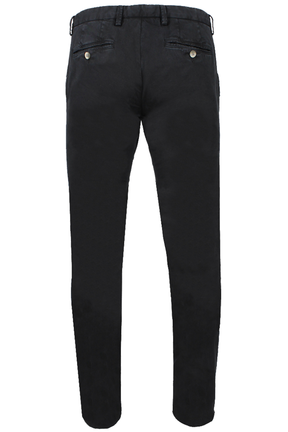 Pantalone in cotone tinto in capo nero retro